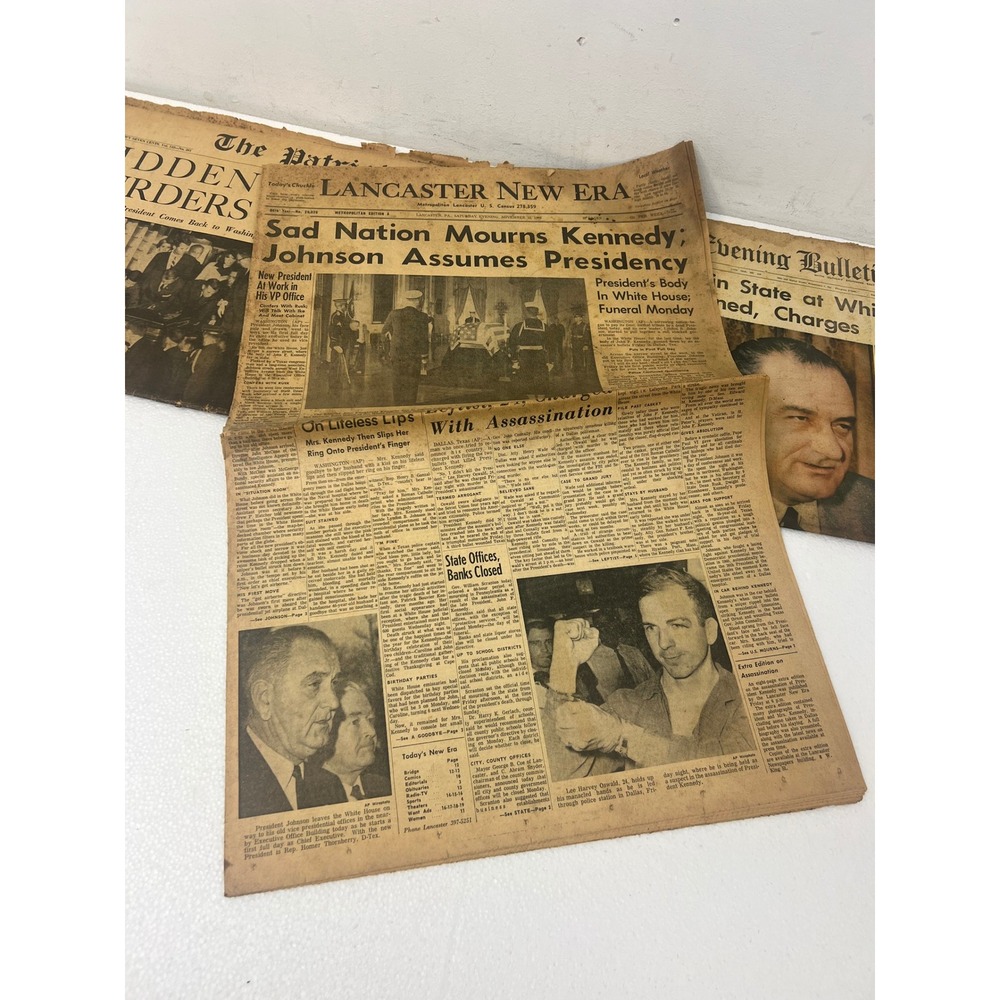 1963 Lancaster PA Newspaper Lot JFK Assassination Intelligencer Journal New Era - Picture 16 of 16